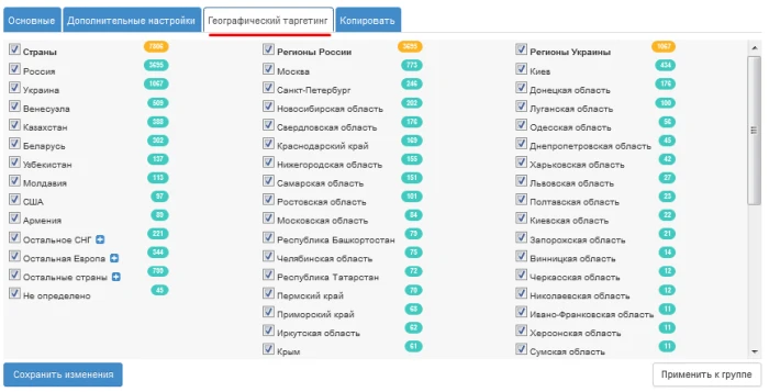 Демографический таргетинг - 2
